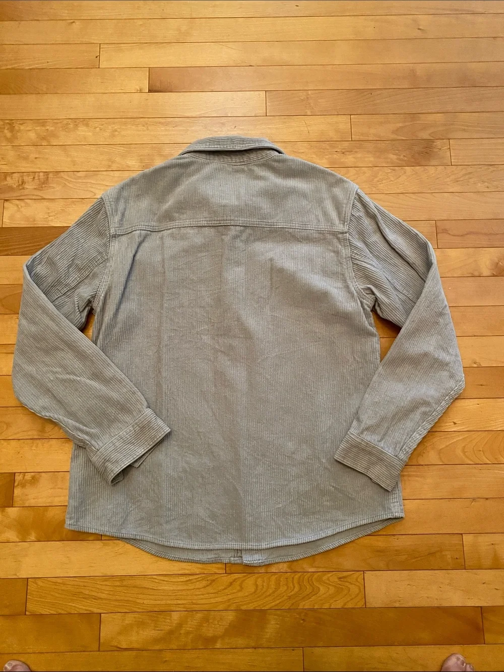 Buffalo David Bitton Men's Light Gray Corduroy Button-Down Shirt Jacket